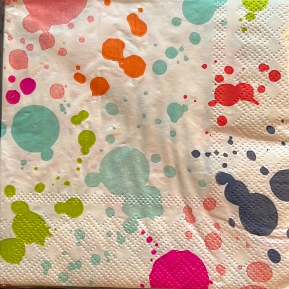 bright “paint drip” party napkins-cocktail size-3 packs of 20 each-NWT - Picture 2 of 6
